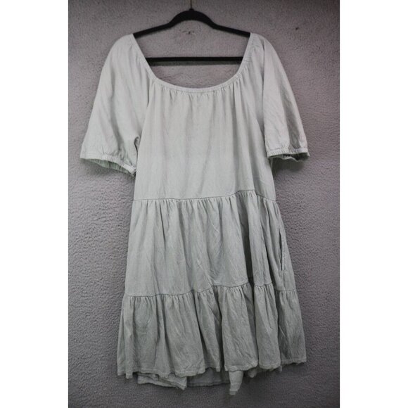 True Craft Tiered Short Sleeve Dress-Size 2X-Pockets - Picture 5 of 6